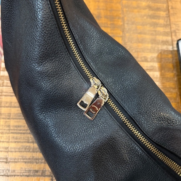 Coach Black Leather Shoulder Bag with Gold Hardware - Picture 12 of 12